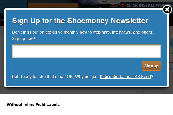 Opt in Email Newsletter Popup Best Practices for 2012