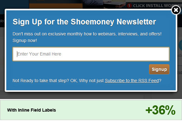 Opt in Email Newsletter Popup Best Practices for 2012