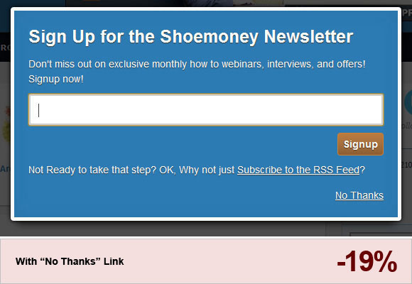 Opt in Email Newsletter Popup Best Practices for 2012